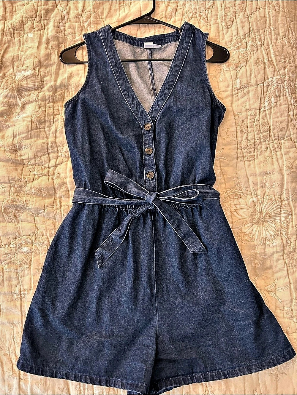 Gap Denim Tie-Waist Romper